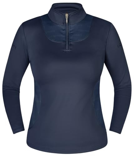 Equinate Damen Funktionsshirt Glide - leichtes Langarmshirt für Reitsport und Training - atmungsaktiv elastisch und angenehm weich auf der Haut