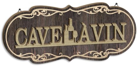 Putuo Decor Plaque Murale Bois Cave Vin Décoration Intérieure Cave Bar Maison