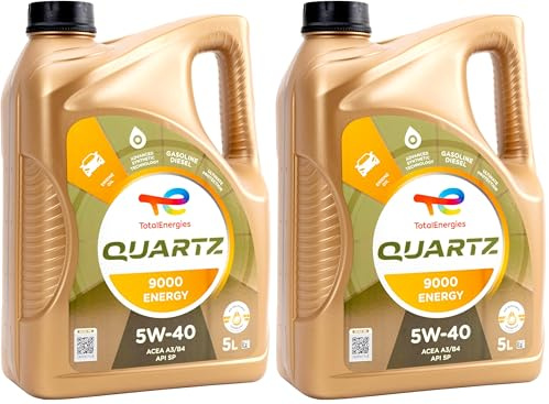 Total Motorenl 5W-40 Quartz 9000 Energy, 5 Liter, 5W-40 5L (Packung mit 2)