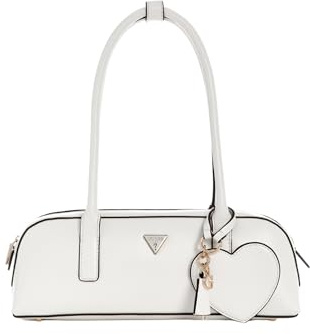 GUESS Schultertasche Handtasche Isobel Small Shoulder Satchel White weiß