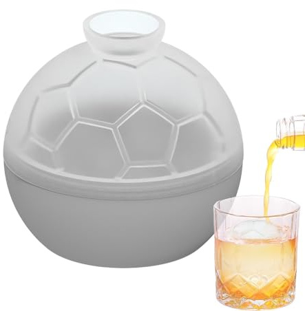 Spherical Mould, Football Shape Silicone Mold, Freezer Tray Design 5.3 X 5.3 X 5.5 Cm, Kitchen Refrigerator Accessory, Cooling Function