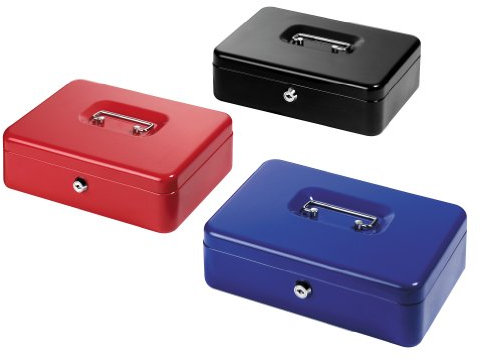 Herlitz 5014253 Geldkassette Metall groß 25,5cm mit Schloß (Farben sortiert)