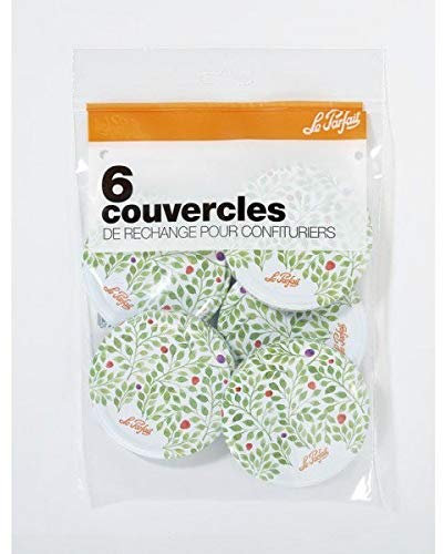 Le Parfait - Sachet de 6 couvercles pour confituriers - 82mm - modèles aléatoires