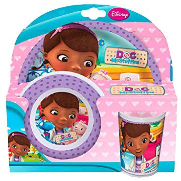 Winnie The Pooh - Set 3 piezas sin orla Disney Baby Doc Mc Stuffins morado