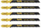 kwb 5 x lame per seghetto alternativo Profi-Pack per legno 610325 (grosso, acciaio al carbonio HCS, codolo monoblocco, T111D) a. o. per Einhell RT-JS 85