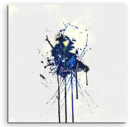 Paul Sinus Art Marlene Dietrich II 60x60cm Keilrahmenbild Kunstbild Aquarell Art Wandbild auf Leinwand fertig gerahmt Original Unikat