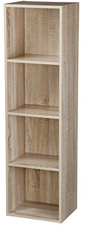 TOP Marques Collectibles Taylor & Brown® 1, 2, 3, 4 Tier Wooden Bookcase Shelving Display Storage Wood Shelf Shelves Unit (Antique Oak, 4 Tier)