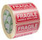 OliveBird 250 Aufkleber Zerbrechlich Fragile Aufkleber/Fragile Sticker 90 x 35 MM Groß Etiketten, weiß-rot-250 Stück