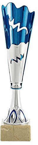 PALLART 7109 – 3 Trophäe Sport mit Design Halterungen Welle Hollow 29 cm, Silber, Einheitsgröße