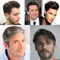 AIRAO Alle Pu Toupee Toupet Haarteil Ersatz Männer Perücken Gebleichte Knoten Unsichtbare Natürliche Aussehende - Indische Menschliche Haar #1B60(Aus Schwarz Mit 60% Weißes Haar)