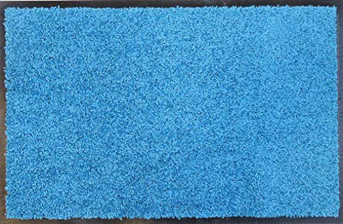 oKu-Tex Fußmatte | Schmutzfangmatte | Eco-Clean| Türkis | Recycling-Gummi | für innen | Eingangsbereich / Haustür / Treppenhaus / Flur | rutschfest | 60x90 cm