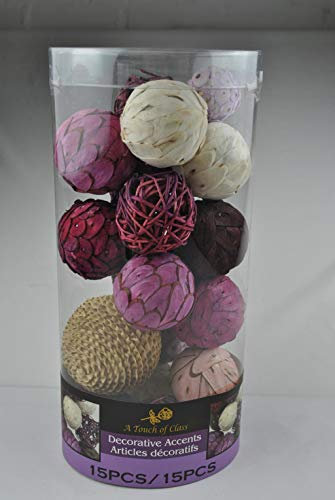 Kunert-Keramik Dekokugeln aus Naturmaterialien,13teilig,Set 3