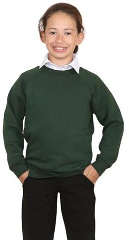 Hamishkane® Crew Neck School Jumper Boys Long Sleeve Girls Sweatshirts | Long Sleeve Black Crew Neck jumper Winter School Uniform Top, fleece jumper kids Royal Blue Red Black sweatshirt, 2-13 Years