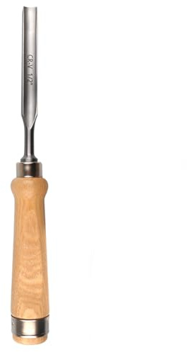 Atoplee Holzschnitzmeißel, Chrom-Vanadium-Stahl, halbrund, Tischlermeißel (12 mm)