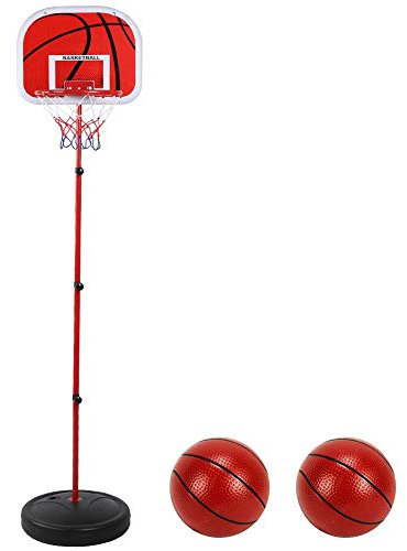 Panier de basket-ball, 170 cm panier de basket-ball ensemble net réglable support de basket-ball portable enfants enfants équipement de formation jouet pour enfants, tout-petits intérieur et extérieur