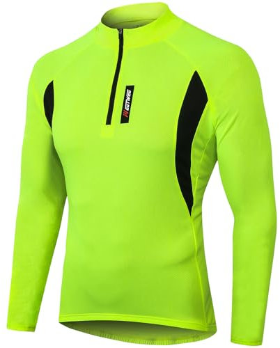 MEETWEE Men's Cycling Jersey, Long Sleeve Cycle Tops Riding Jerseys Biking Shirt Bicycle Clothes with Quick Dry Breathable Fabric