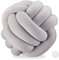Relaxdays 1 x Knotenkissen, geknotetes Kissen für Sofa, Bett, dekorativ, skandinavisch, Zierkissen Knoten, Ø 25 cm, grau