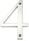 HASWARE Letrero con número de casa, 4 pulgadas (10 cm), números de puerta modernos, placa de señalización, números de dirección de casa, aleación de zinc (4, Plata)