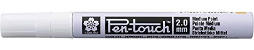 SAKURA Pen-Touch Medium Fluorescent Orange Marker - Versatile Use on Various Surfaces - Ideal for Industrial and Creative Applications