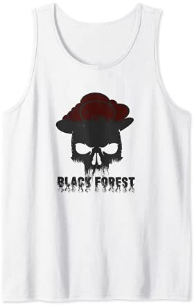 Schwarzwälder Bollenhut Totenkopf statt Kuckucksuhr Tank Top
