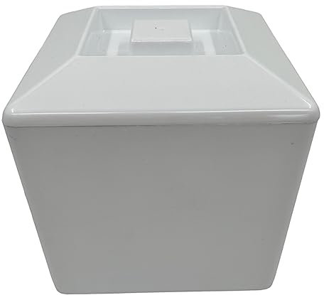 Chabrias Ltd 4 Litre White Square Ice Bucket with Lid 4 Litre, Ice Buckets, Ice Buckets for Parties, UK Made, Ice Bucket, Champagne Ice Bucket, Wine Ice Bucket, Bar Accessories, Drink Buckets
