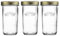 Kilner Juego de 3 tarros de conservas de boca ancha de 0,5 L (500 ml) con tapa de sellado al vacío, ideal para conservar frutas enteras, verduras, encurtidos y mermeladas