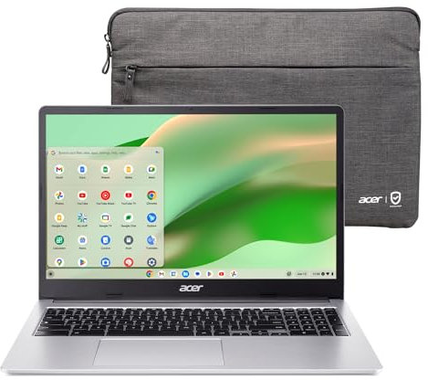 Acer Chromebook 315 Laptop | Intel Celeron N5100 | 15.6 Full HD IPS Display | Intel UHD Graphics | 8GB LPDDR4X | 64GB eMMC | Wi-Fi 6 | DTS Audio | Chrome OS | CB315-4H-C6MH,Silver