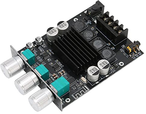 Bewinner ZK‑1002T Audio Power Amplifier Module, Dual Channel Digital Subwoofer Power Amplifier Board, DC12‑24V, BT 5.0 Sound Amplifier Board