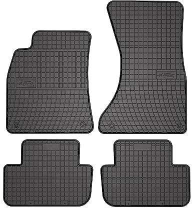 OMAC Gummi Fußmatten kompatibel mit Audi A4 Limo Avant Allroad B8 2007-2016 Schwarz 4X