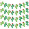 4 Stück Taco Kaktus Girlande Banner Grün Glitzer Kaktus Banner Kaktus Dekorationen Fiesta Banner Taco Party Banner für mexikanische Fiesta Bachelorette Baby Shower Dschungel Party Supplies Dekor
