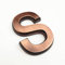 3D Self Adhesive House Plaque Numbers 70mm 0-9 Letters A-Z ABS Plastic Red Copper Sticker Modern Door Address Number Hotel Electroplated Digit Plate Sign for Home Room Yard Street Mailbox Bins (S)