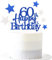 Glittery 60th Cake Topper with Star men women 60 Birthday Party Supplies, Sixty Years Old Birthday Party Decorations Royal Blue