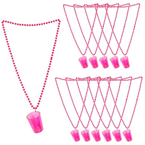 WIDMANN MILANO PARTY FASHION - Schnapsgläser zum Umhängen, 12 Stück, Schnapsbecher, Shotgläser, Halskette