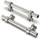 FURNIWARE Pack of 10 Cabinet Handles, Hardware Drawer Pulls Kitchen Cabinet Door Handles Pull for Kitchen Dresser Drawer Bathroom, Brushed Nickel,96mm(3.8 Inch) Hole Center