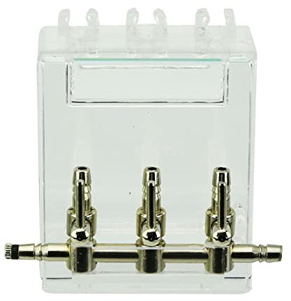 Metal Air Flow Pump Control Manifold Splitter Valve Airline Oxygen Divider Custom Outputs for Aquarium Pond (3 Outputs)