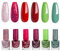 EONFAVE Christmas Nail Polish Sets - 6 Colours Red Green Glitter Nail Varnish Set - Quick Drying Nail Polish Gifts for Women Nail Art DIY Home - Long-lasting Nail Varnish