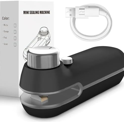 HENGBIRD Mini saldatrice a pellicola, mini sigillatrice a caldo USB, ricaricabile, saldatrice a mano, saldatrice a mano, sacchetti, taglio e chiusura, sigillatrice a caldo, pratici sacchetti di