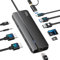 USB 3.0 A/C Dockingstation Dual HDMI, 10 in 1 Laptop USB C Hub Duale Monitore mit 2 HDMI, USB A/C 3.0, USB 2.0, SD/Micro SD, RJ45, PD 3.0, 3.5mm Audio/Mic, Erweiterungsmodus für Windows& macOS Laptop