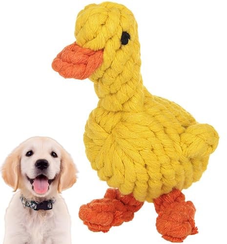 Speedy Panther Duck Puppy Toys From 8 Weeks Small Dog, Dog Rope Toys for Small Dogs Natural Cotton, Puppy Teething Toys for Small Mediuem Dogs