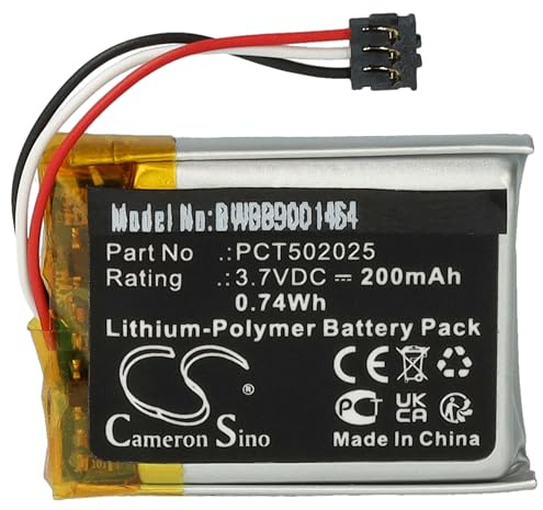 vhbw Akku Ersatz für DJI PCT502025 für Mikrofon (200 mAh, 3,7 V, Li-Polymer)