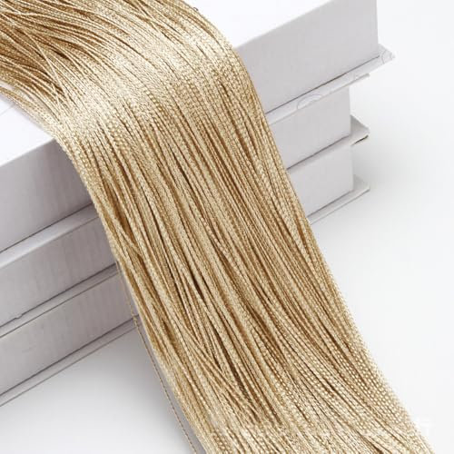 Wambere 1 Stück 1m × 2m Fadenvorhang Linienvorhang Türvorhang Hintergrundvorhang Seilvorhang Schnur Vorhang Gardine Curtain für Fensterdekoration Raumteiler Dekoration Feiertagsdekoration,Sekt