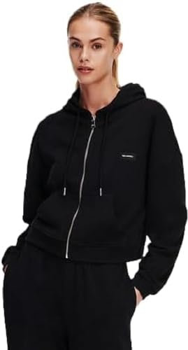 KARL LAGERFELD Essential Zip-Up, Black