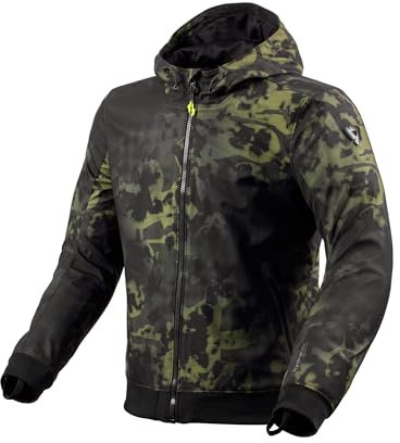 Revit Motorradjacke Saros WB Men Jacket, Schwarz-Dunkel Grün, L