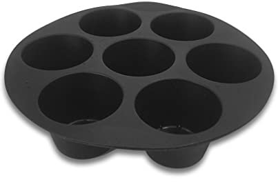 susiodeu Air Fryer Cake Cup Moule Silicone Antiadhésif 7 Cavité Micro-ondes Cuisson Cupcake Muffin Pan Lavable Ustensiles De Cuisson Accessoire, 8 pouces