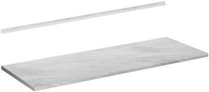 Vicco Plan de Travail Cuisine R-Line, Marbre Blanc, 160 cm