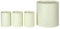 Russell Hobbs RH03270CEU7 Ribbed 4-Piece Countertop Set – Set of 3 Kitchen Storage Canisters & Bread Bin, Tea, Coffee and Sugar, Durable Steel, Pull Top Lids, Easy to Clean, Ribbed Design, Cream