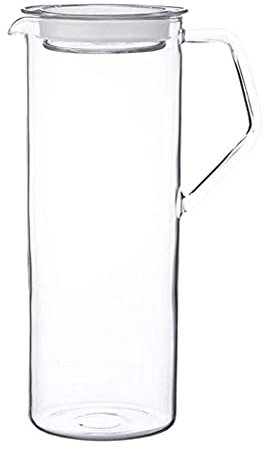 FDHESAR Cold Kettle with Lid Glass Cold Kettle Simple and Large Capacity for Homemade Juice & Iced Tea Glass Bottles Rosed Kettle/B