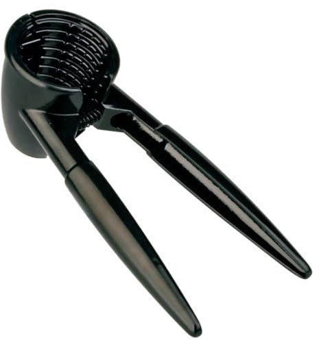 Tradineur - Cascanueces metálico, abrebotellas con cabezal cónico, 2 en 1, rompenueces, abridor, apto para lavavajillas (Negro - 16,5 cm)