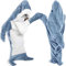 JEDWKFA Hai Decke Erwachsene, Hai Decke, Superweicher Shark Blanket, Hai Pyjama Geeignet für Männer und Frauen, Decke zum Anziehen Erwachsene, für Cosplay-Shows, Cartoon Pyjama Partys (XL)