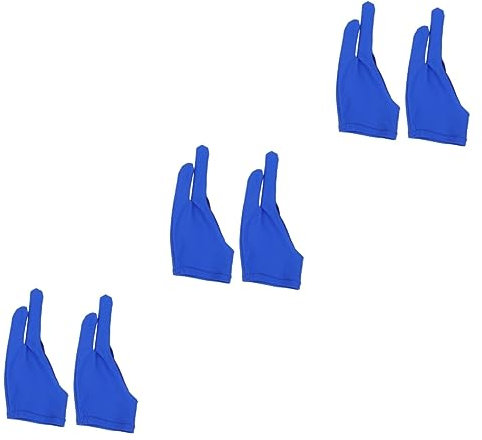 Healeved 6pcs Two Finger Painting Glove Artist's Sketch Glove Reduces Friction Sweat